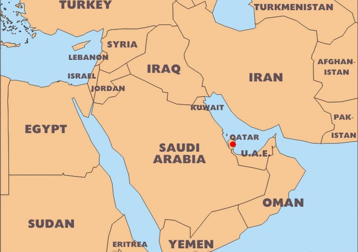 mapa sveta katar Katar krajine mapa   Katar krajiny, v mape sveta (Západná Ázia Ázia) mapa sveta katar