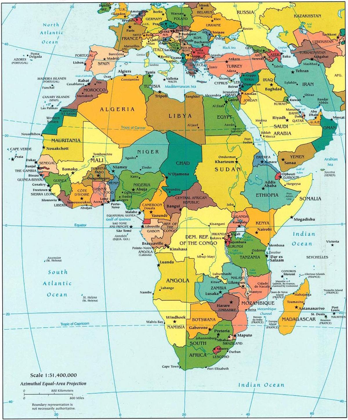 Mapa katar afrika 
