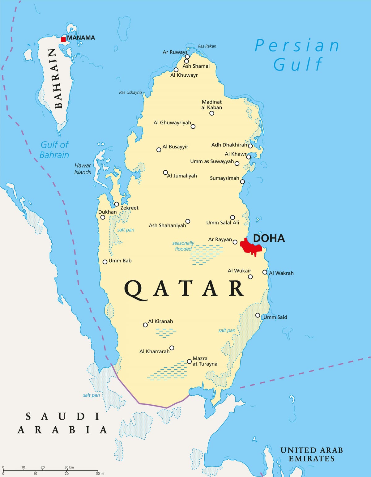 Mapa katar obrázok