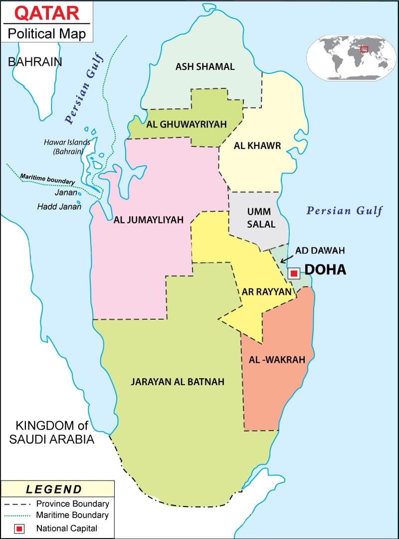 mapa katar kraj