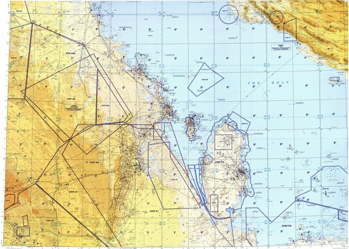 Mapa katar oblasti