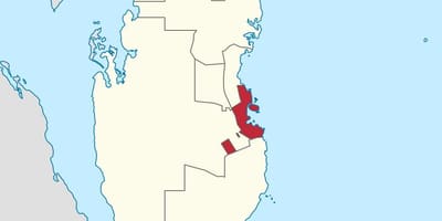 Mapa doha qatar miesto na svete