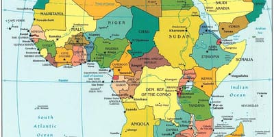 Mapa katar afrika 