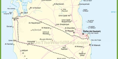 Mapa katar podrobné