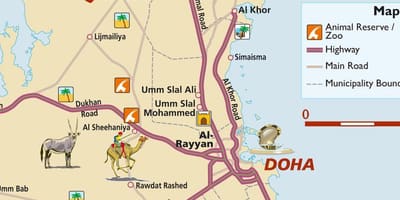 Mapa katar turistické