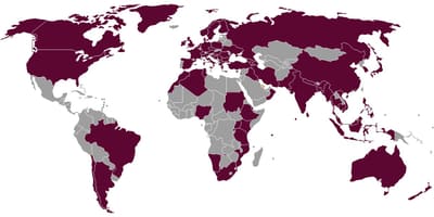 Qatar airlines destinácií mapu