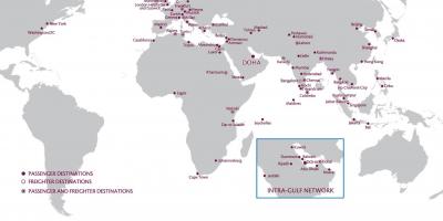 Qatar airways mapy siete